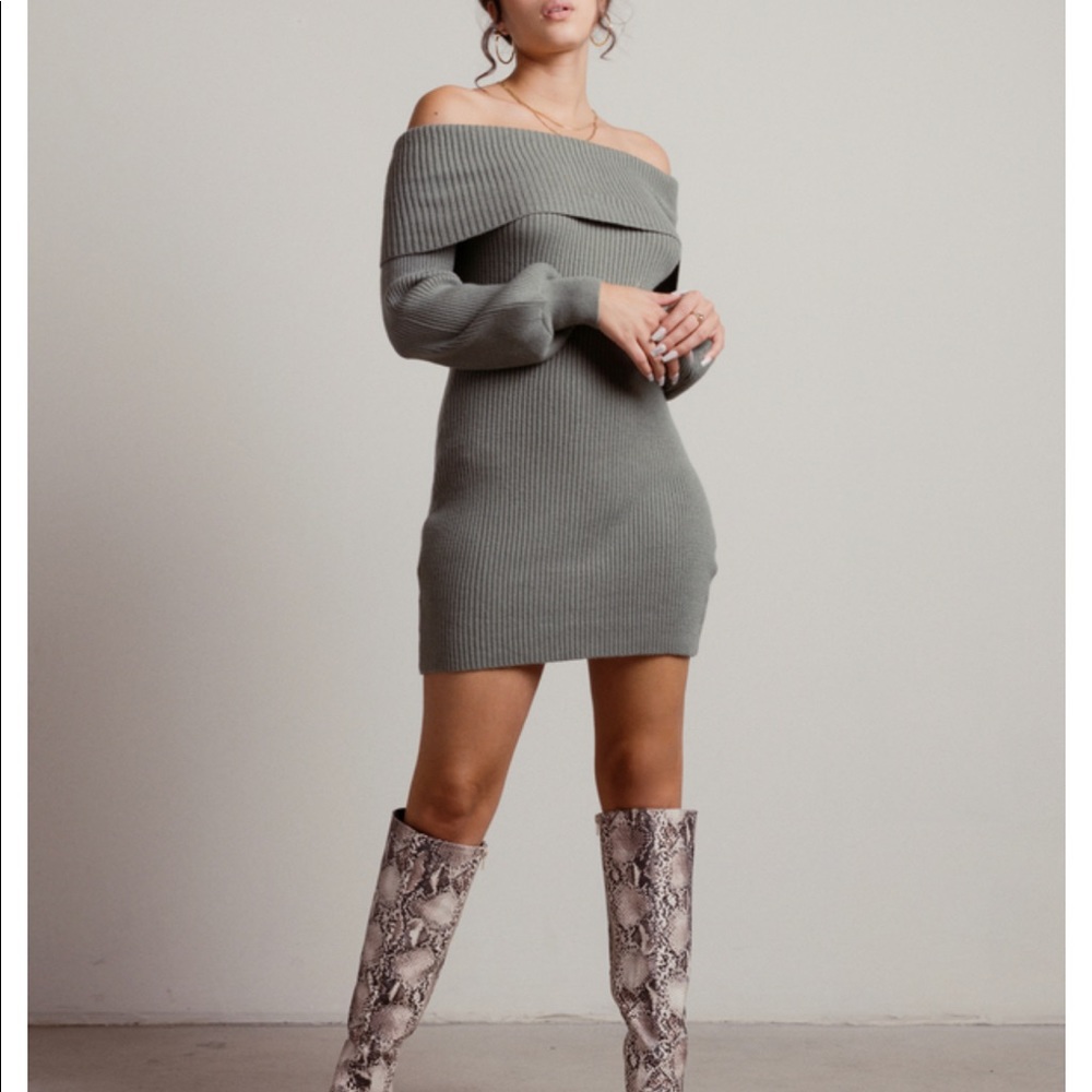 BRAND NEW W/ TAGS - Off the Shoulder Sweater Dress